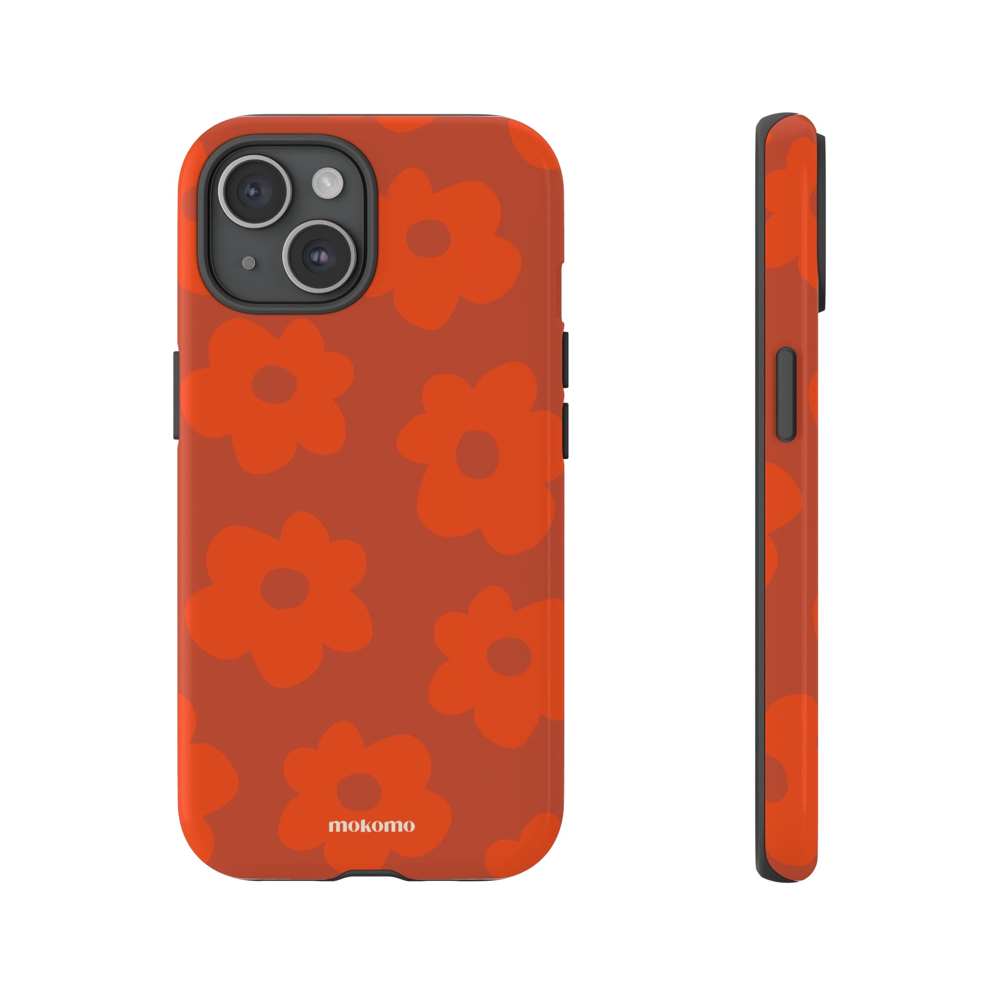 Red flower on iPhone case 